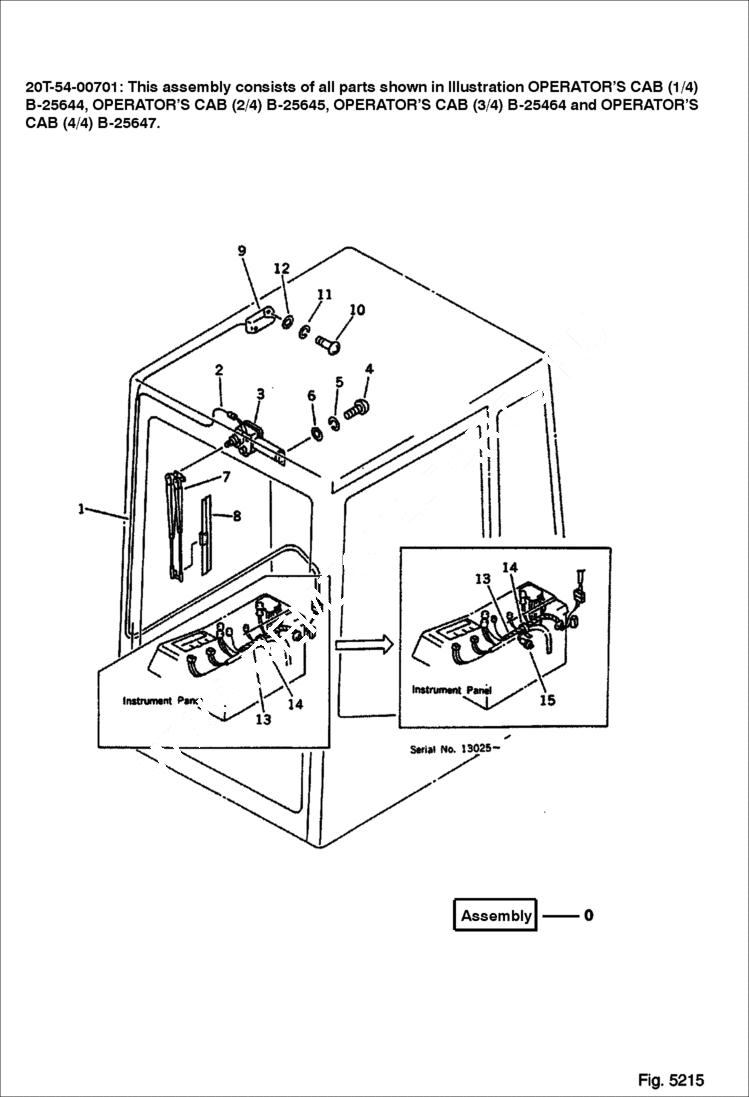 Схема запчастей Bobcat 100 - ELECTRICAL SYSTEM (FOR CAB) GUARD