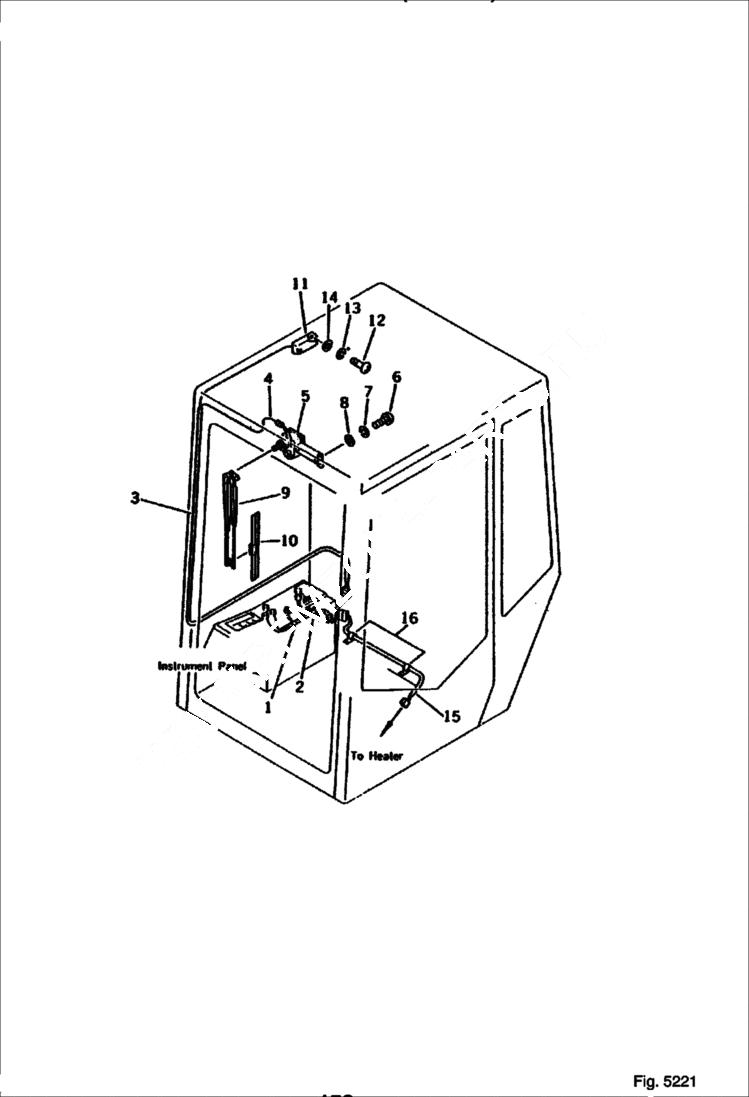 Схема запчастей Bobcat 100 - ELECTRICAL SYSTEM (CAB) REVOLVING FRAME AND CAB