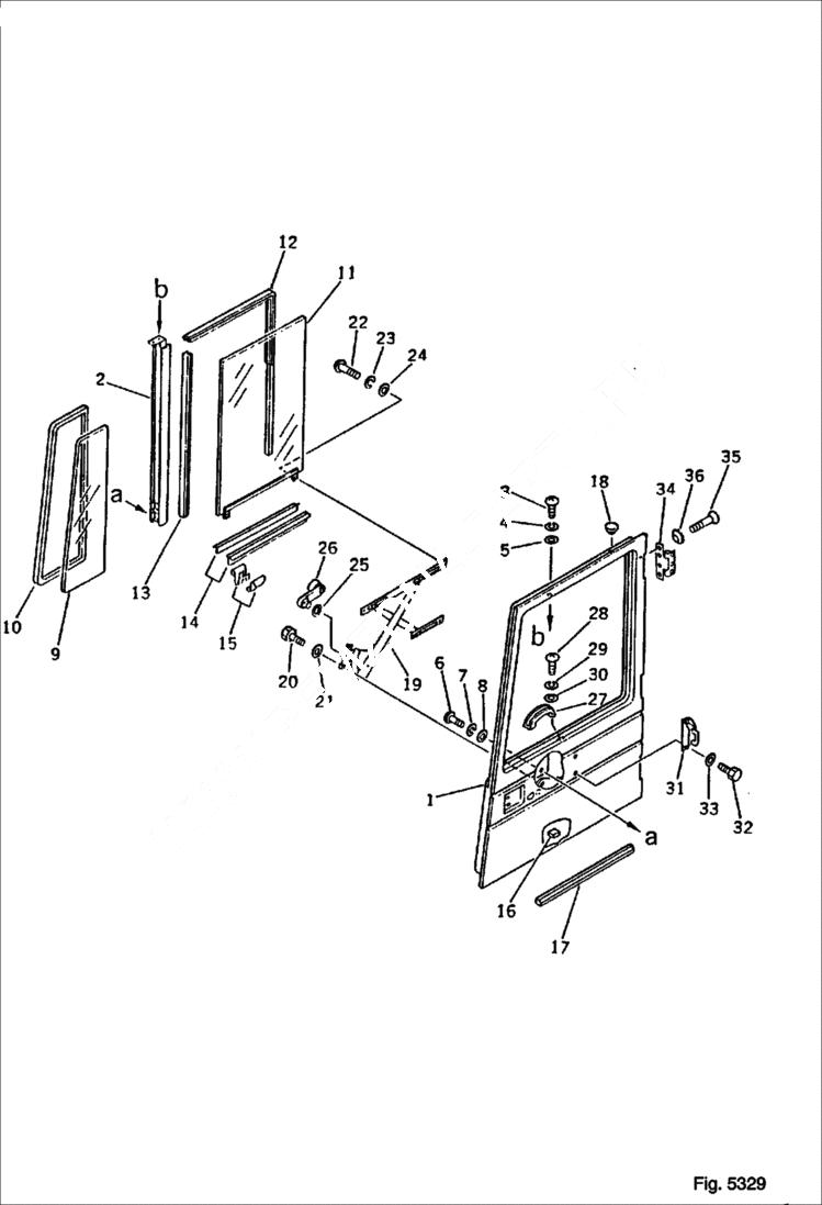 Схема запчастей Bobcat 130 - OPERATORS CAB 5/6 REVOLVING FRAME, GUARD AND CAB