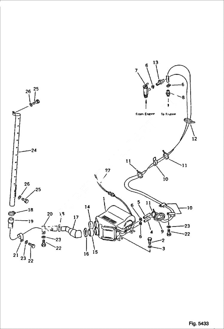 Схема запчастей Bobcat 130 - HEATER AND DEFROSTER REVOLVING FRAME, GUARD AND CAB