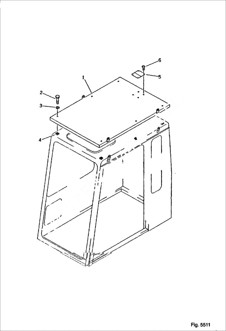 Схема запчастей Bobcat 130 - HEAD GUARD Optional REVOLVING FRAME, GUARD AND CAB