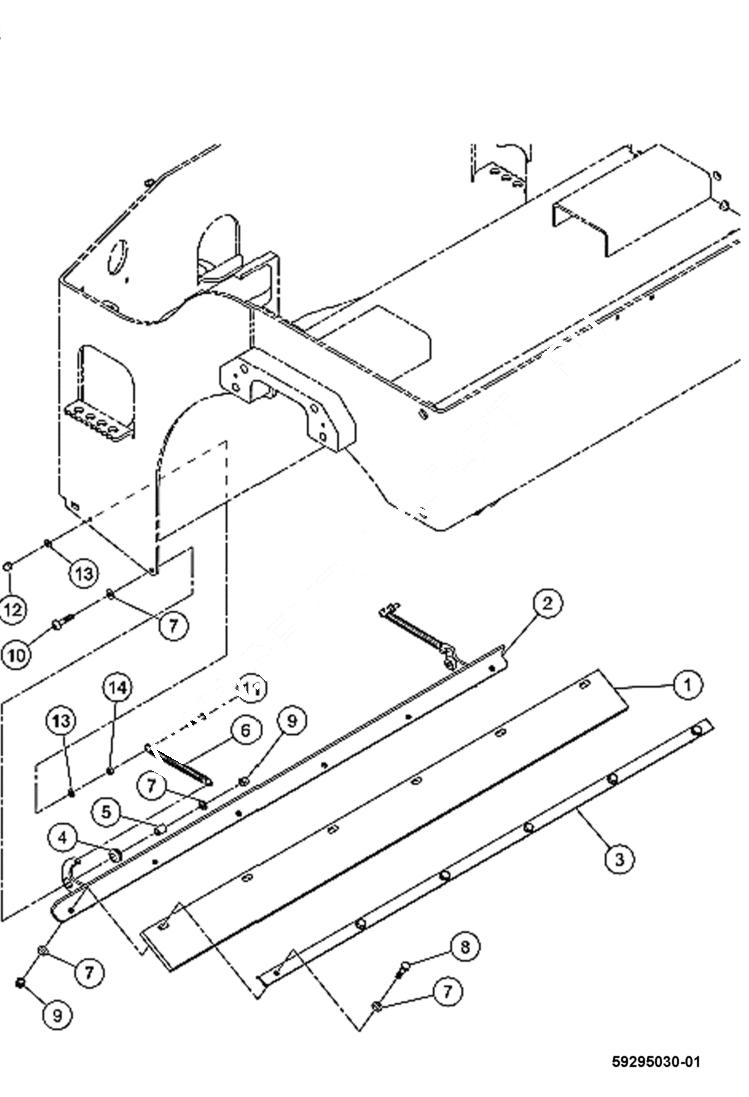Схема запчастей Bobcat BCA24 - INSIDE SCRAPER (Optional) MAIN FRAME