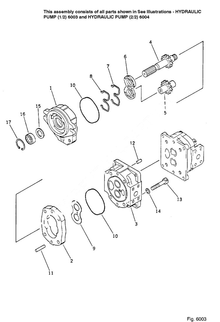 Схема запчастей Bobcat 56 - HYDRAULIC PUMP (1/2) WORK EQUIPMENT CONTROL SYSTEM