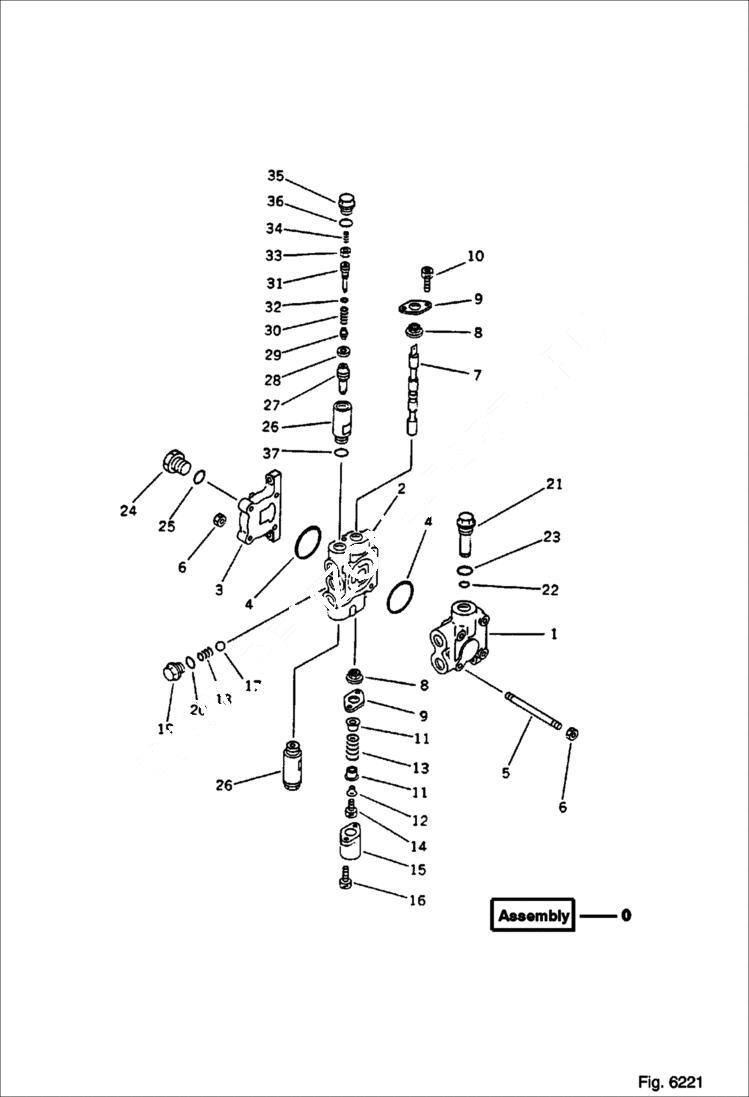 Схема запчастей Bobcat 76 - 1 SPOOL CONTROL VALVE ( FOR ATTACHMENT ) WORK EQUIPMENT CONTROL SYSTEM