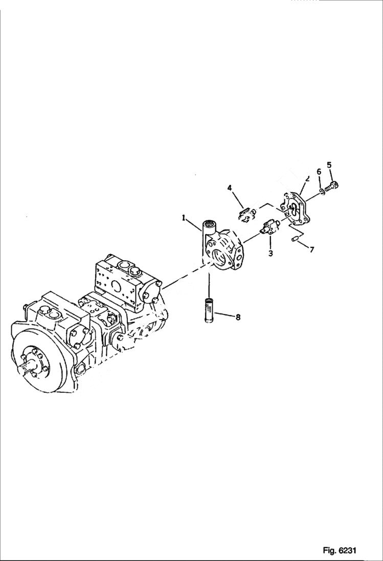 Схема запчастей Bobcat 130 - HYDRAULIC GEAR PUMP HYDRAULIC SYSTEM