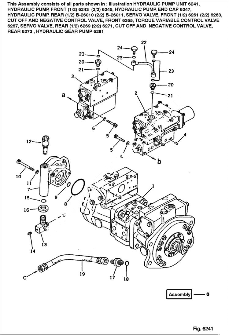 Схема запчастей Bobcat 130 - HYDRAULIC PUMP UNIT HYDRAULIC SYSTEM