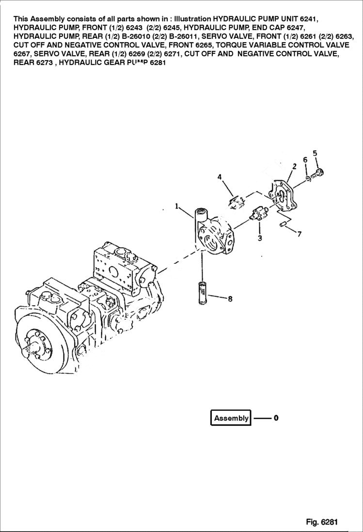 Схема запчастей Bobcat 130 - HYDRAULIC GEAR PUMP HYDRAULIC SYSTEM