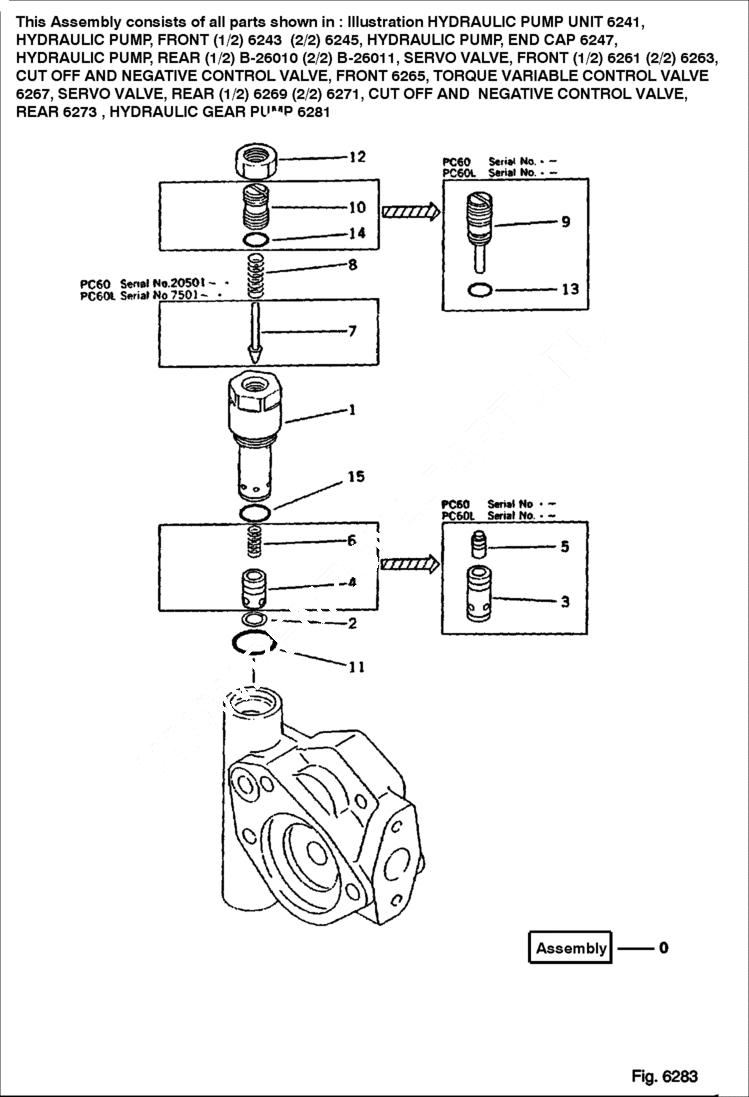 Схема запчастей Bobcat 130 - RELIEF VALVE HYDRAULIC SYSTEM