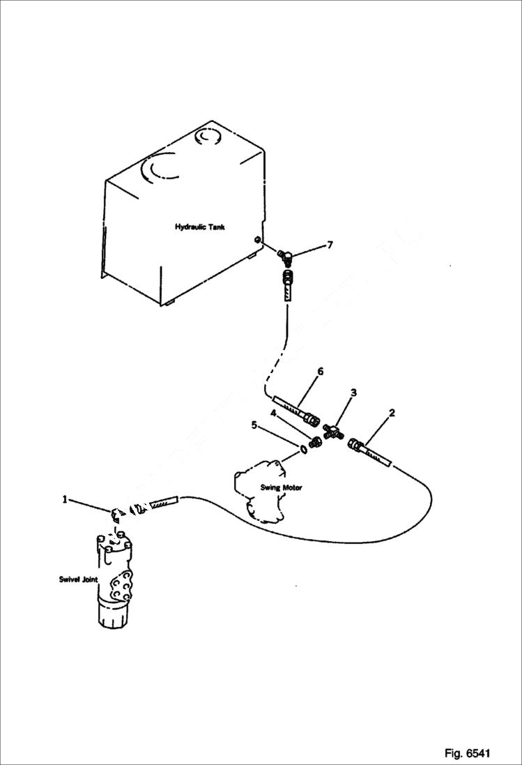 Схема запчастей Bobcat 100 - HYDRAULIC PIPING (DRAIN) WORK EQUIPMENT CONTROL SYSTEM