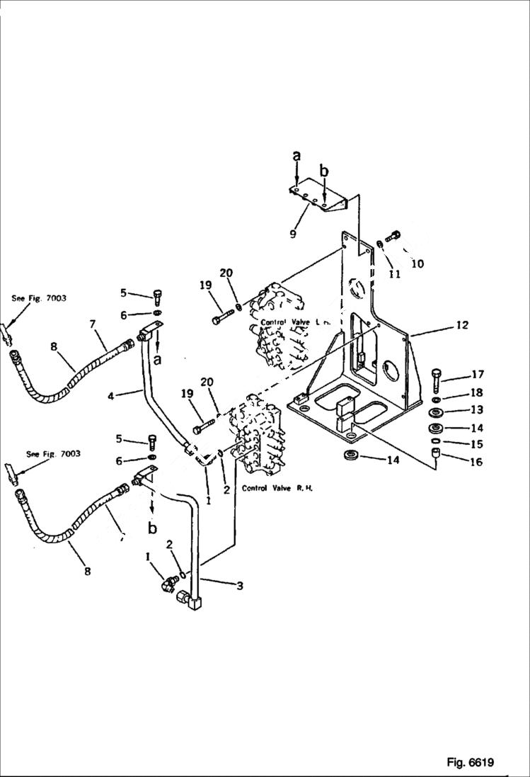 Схема запчастей Bobcat 130 - HYDRAULIC PIPING Bucket Cylinder Line HYDRAULIC SYSTEM