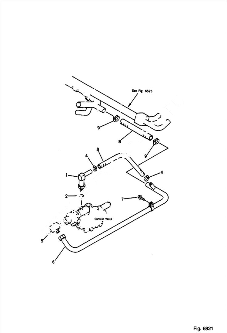 Схема запчастей Bobcat 76 - HYDRAULIC PIPING ( RETURN ) ( FOR ATTACHMENT ) WORK EQUIPMENT CONTROL SYSTEM