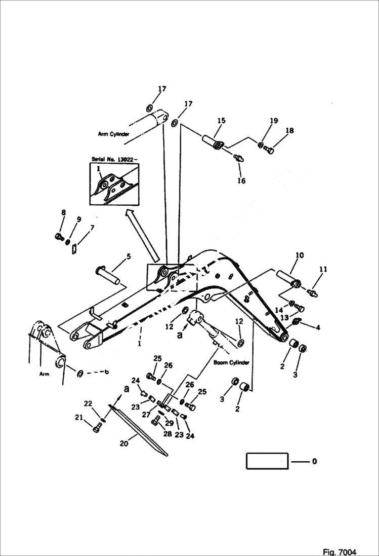 Схема запчастей Bobcat 100 - BOOM (FOR BREAKER) WORK EQUIPMENT