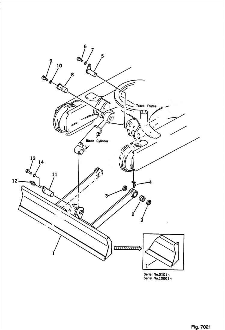 Схема запчастей Bobcat 56 - BLADE WORK EQUIPMENT