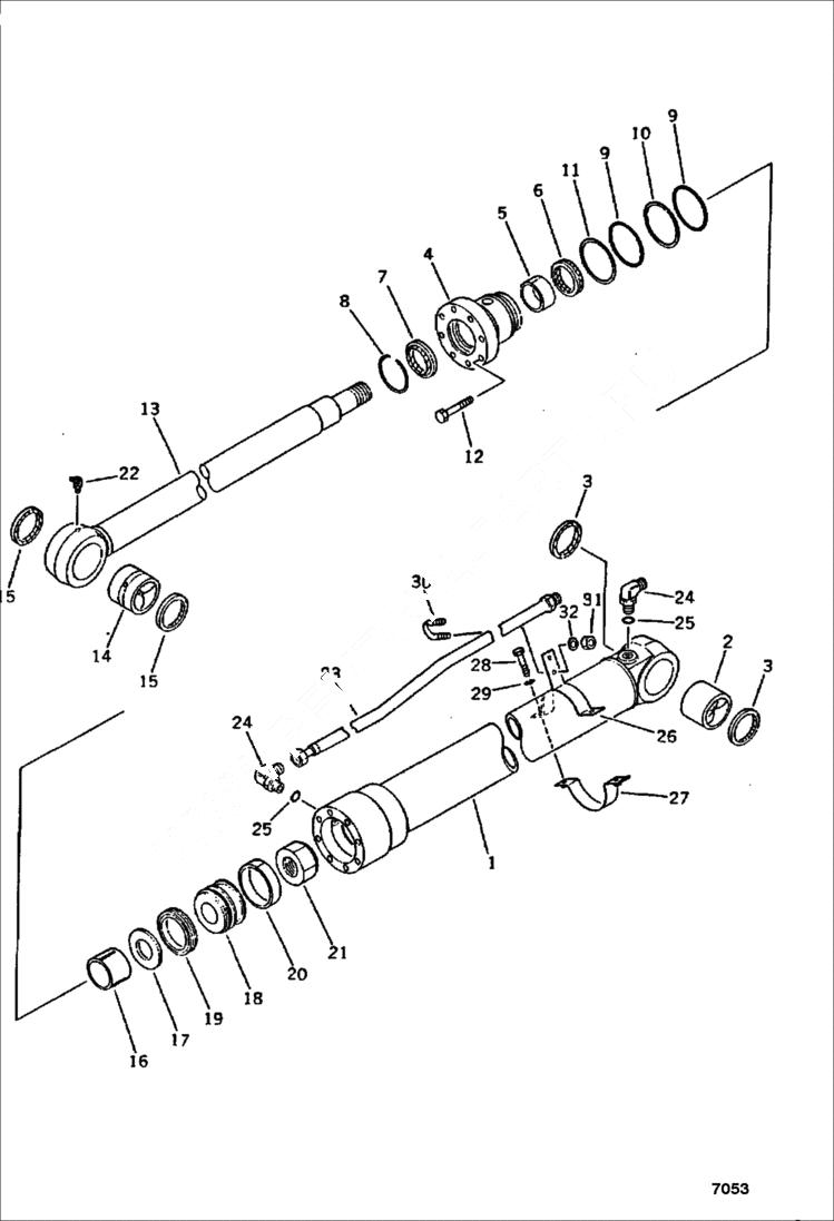 Схема запчастей Bobcat 130 - ARM CYLINDER WORK EQUIPMENT