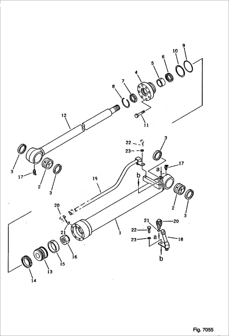 Схема запчастей Bobcat 130 - BUCKET CYLINDER WORK EQUIPMENT