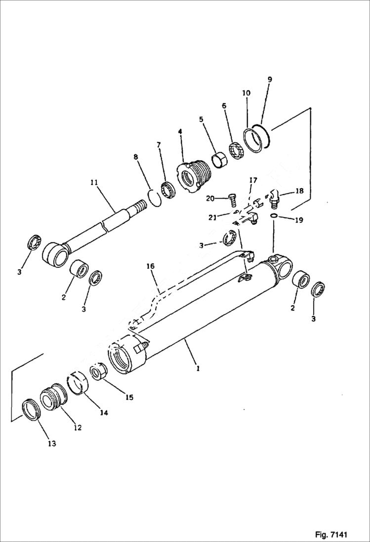 Схема запчастей Bobcat 116 - SWING CYLINDER WORK EQUIPMENT