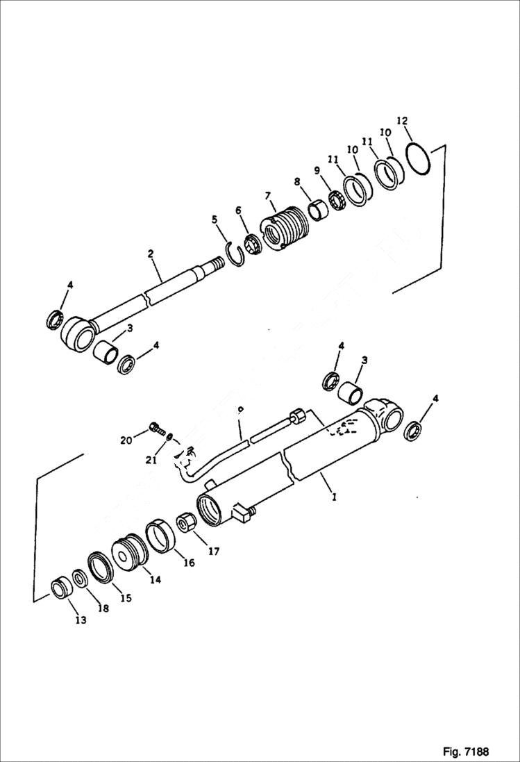 Схема запчастей Bobcat 76 - BOOM CYLINDER WORK EQUIPMENT