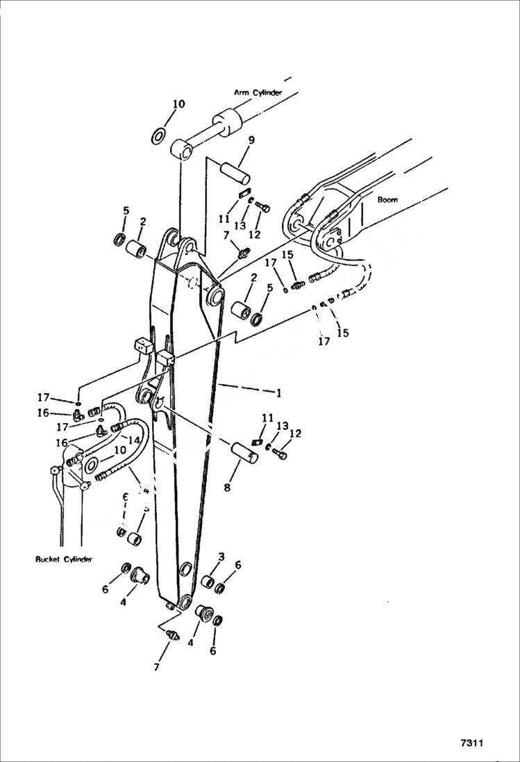 Схема запчастей Bobcat 130 - LONG ARM WORK EQUIPMENT