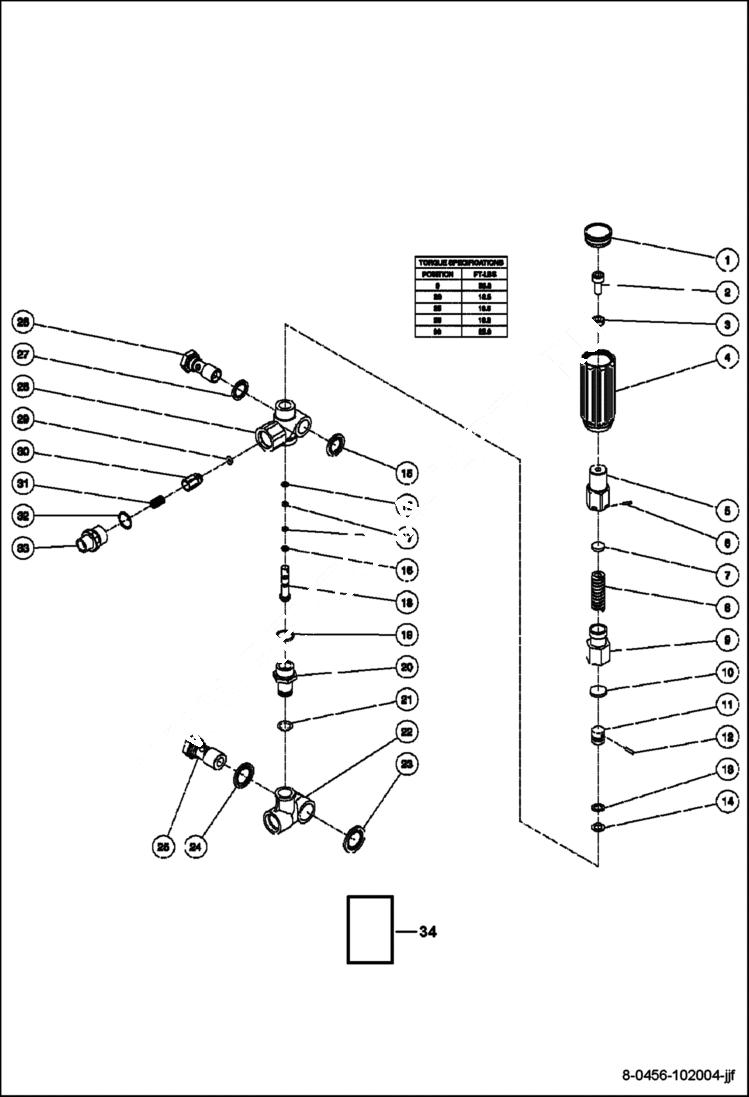 Схема запчастей Bobcat PRESSURE WASHER - UNLOADER ASSEMBLY EQUIPMENT