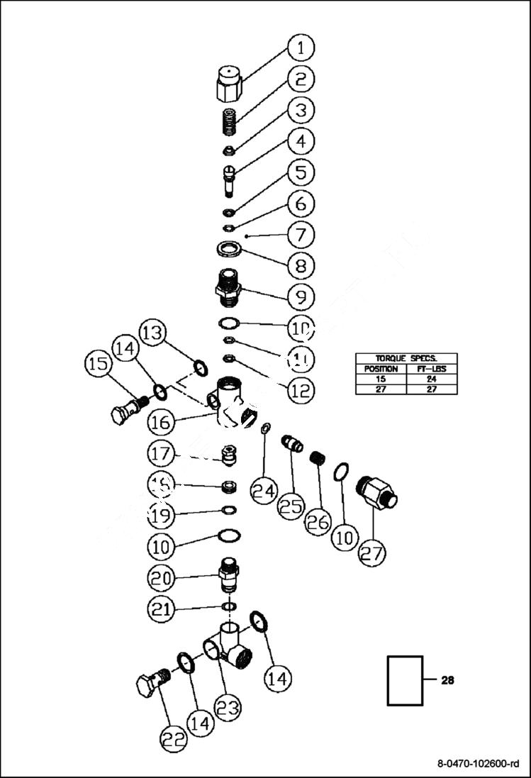 Схема запчастей Bobcat PRESSURE WASHER - UNLOADER EQUIPMENT