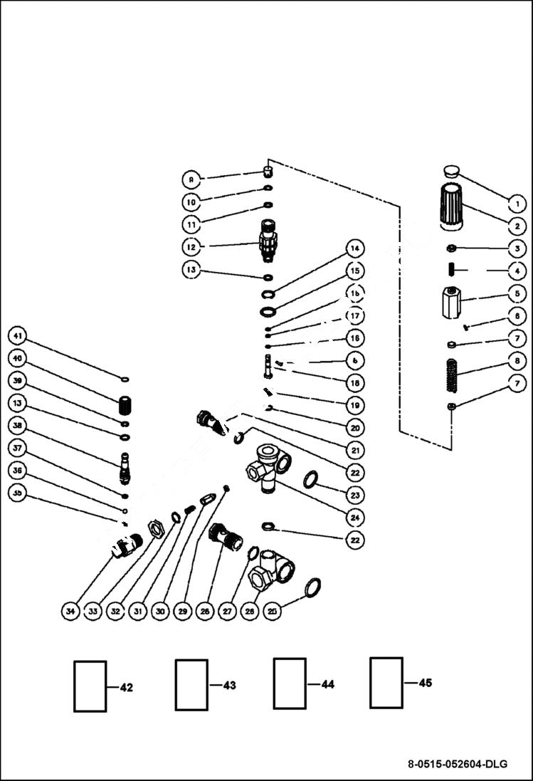 Схема запчастей Bobcat PRESSURE WASHER - UNLOADER ASSEMBLY EQUIPMENT