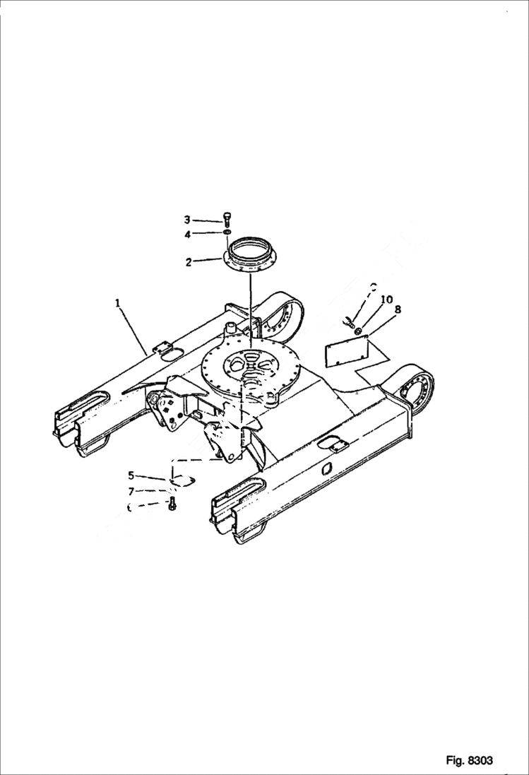 Схема запчастей Bobcat 130 - TRACK FRAME For Front Blade OPTIONAL PARTS