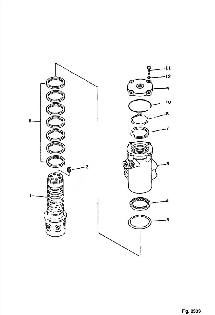 Схема запчастей Bobcat 130 - SWIVEL JOINT For Front Blade OPTIONAL PARTS