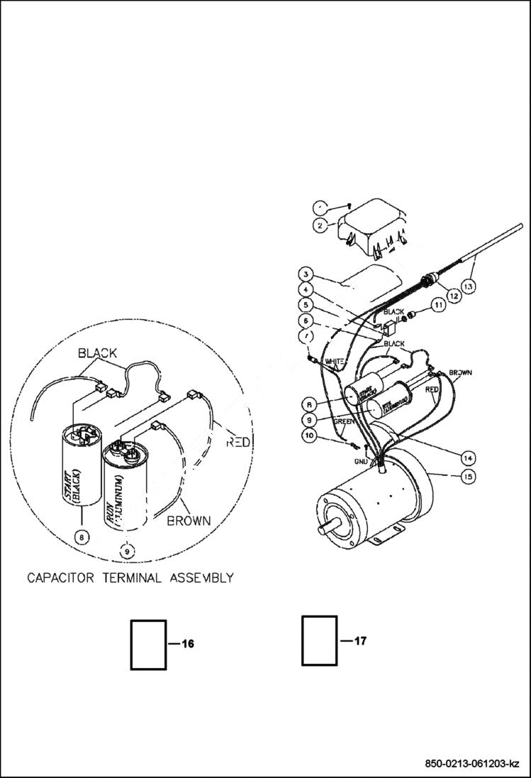 Схема запчастей Bobcat PRESSURE WASHER - MOTOR ASSEMBLY PUMP