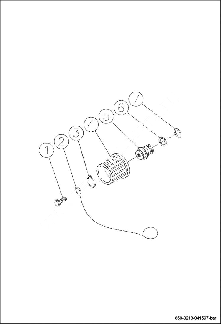 Схема запчастей Bobcat PRESSURE WASHER - COIL DRAIN PLUG EQUIPMENT