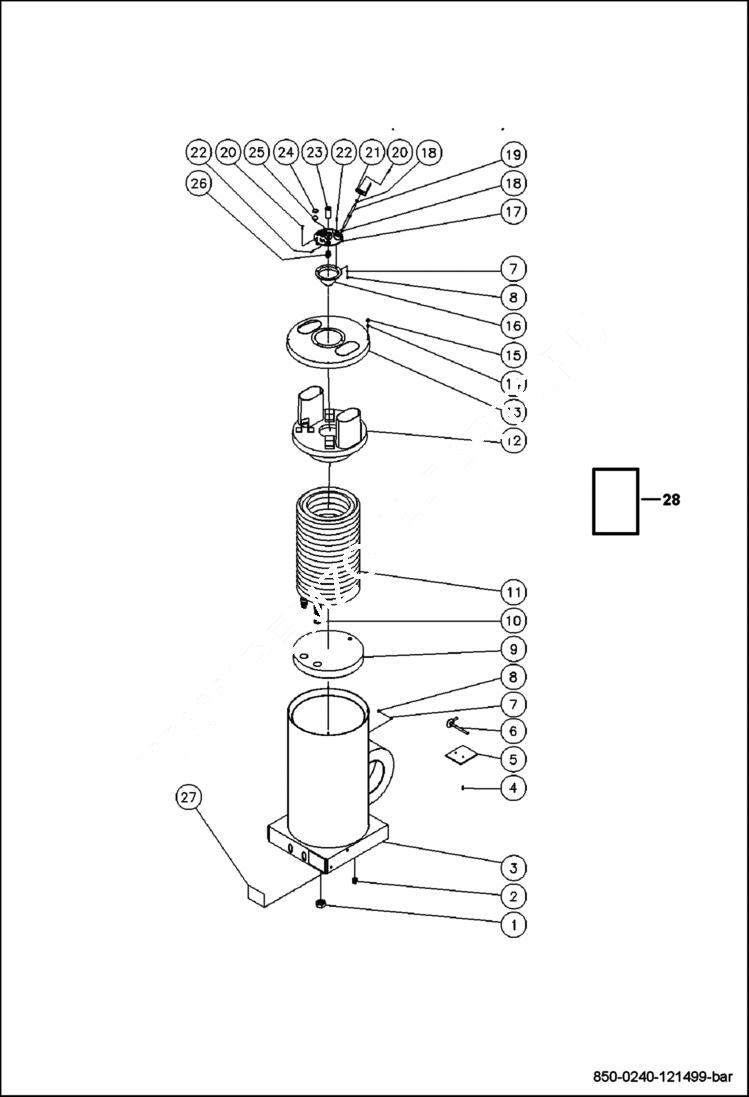 Схема запчастей Bobcat PRESSURE WASHER - BOILER ASSEMBLY EQUIPMENT