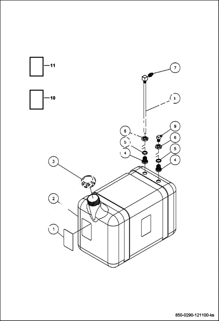 Схема запчастей Bobcat PRESSURE WASHER - FUEL TANK EQUIPMENT