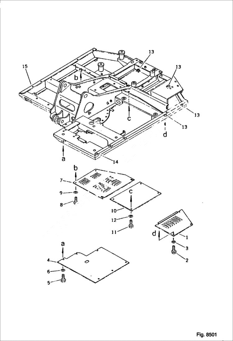 Схема запчастей Bobcat 130 - REVOLVING FRAME UNDER COVER OPTIONAL PARTS