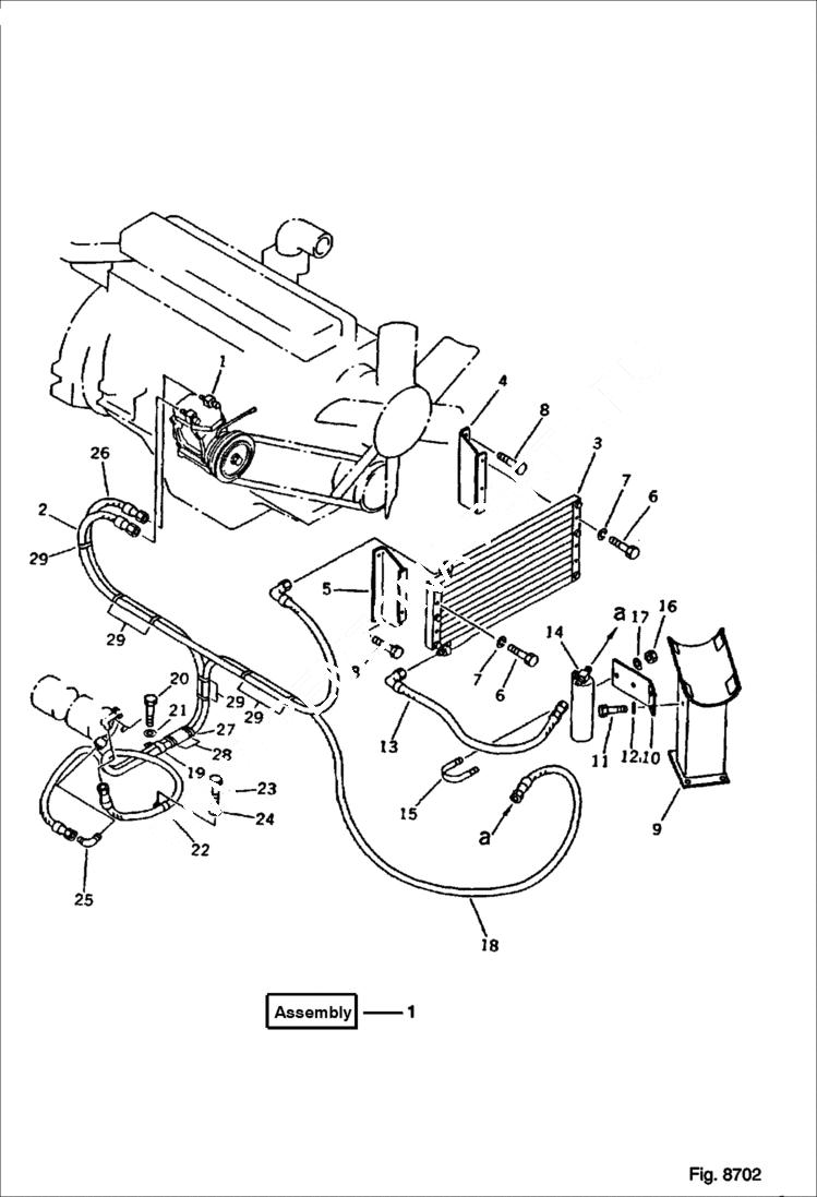 Схема запчастей Bobcat 130 - CAR COOLER PIPING 2/2 (PC60) OPTIONAL PARTS