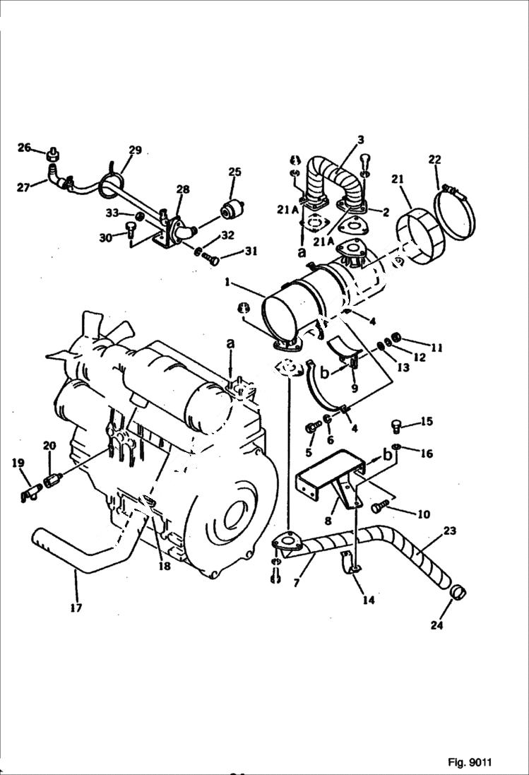 Схема запчастей Bobcat 100 - ENGINE RELATED PARTS ENGINE RELATED PARTS AND ELECTRICAL SYSTEM