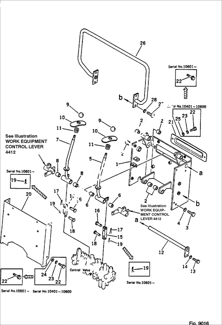 Схема запчастей Bobcat 56 - TRAVEL CONTROL LEVER SWING AND CONTROL SYSTEM