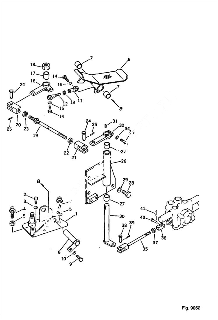 Схема запчастей Bobcat 76 - CONTROL PEDAL (FOR ADDITIONAL VALVE) USA SPEC. (OP) OPTIONAL PARTS, MARK PLATE