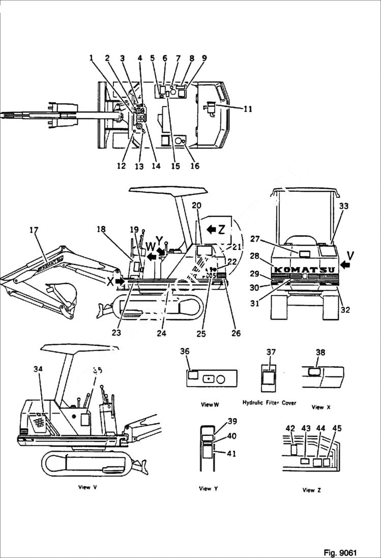 Схема запчастей Bobcat 56 - MARKS AND PLATES MARK & PLATE