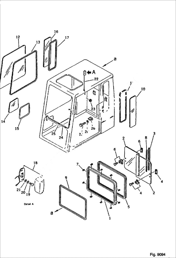 Схема запчастей Bobcat 130 - OPERATORS CAB For USA - 4/6 MARK PLATE, TOOL AND KIT