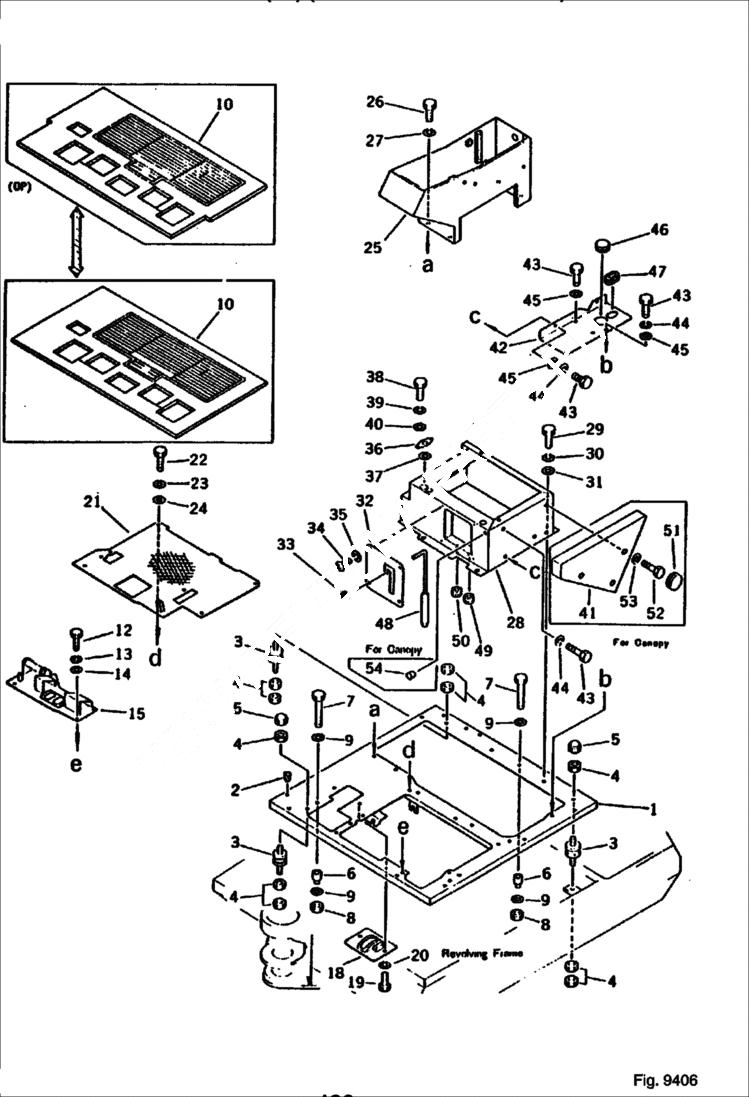 Схема запчастей Bobcat 100 - MACHINE CAB (1/2)(W/ATTACHMENT PIPING) REVOLVING FRAME AND CAB