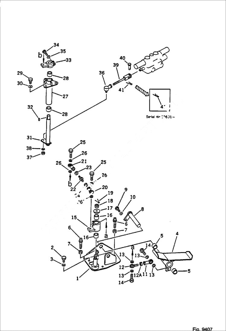 Схема запчастей Bobcat 56 - CONTROL PEDAL (FOR ADDITIONAL VALVE) SWING AND CONTROL SYSTEM