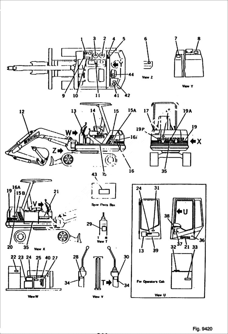 Схема запчастей Bobcat 100 - MARKS AND PLATES MARK PLATE, TOOL AND KIT