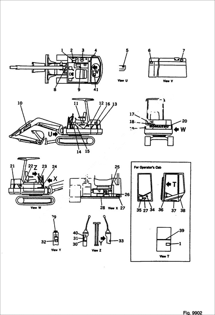 Схема запчастей Bobcat 100 - MARKS AND PLATES (ENGLISH) MARK PLATE, TOOL AND KIT