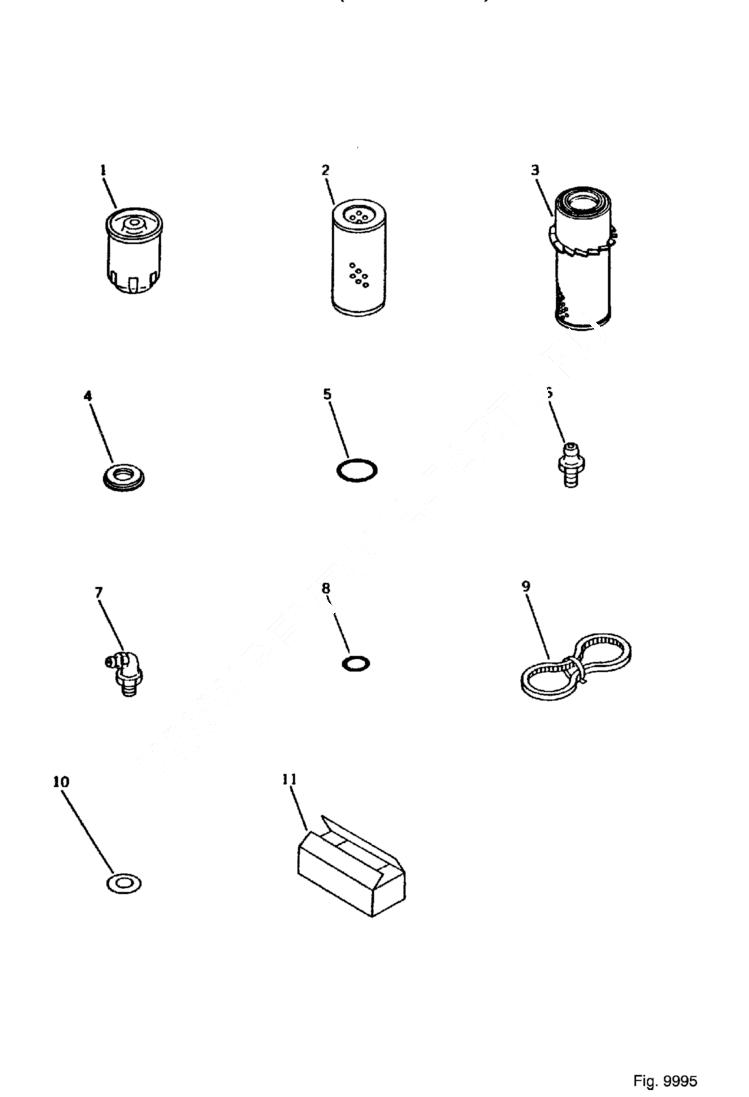 Схема запчастей Bobcat 100 - SPARE PARTS (EXCEPT JAPAN) MARK PLATE, TOOL AND KIT