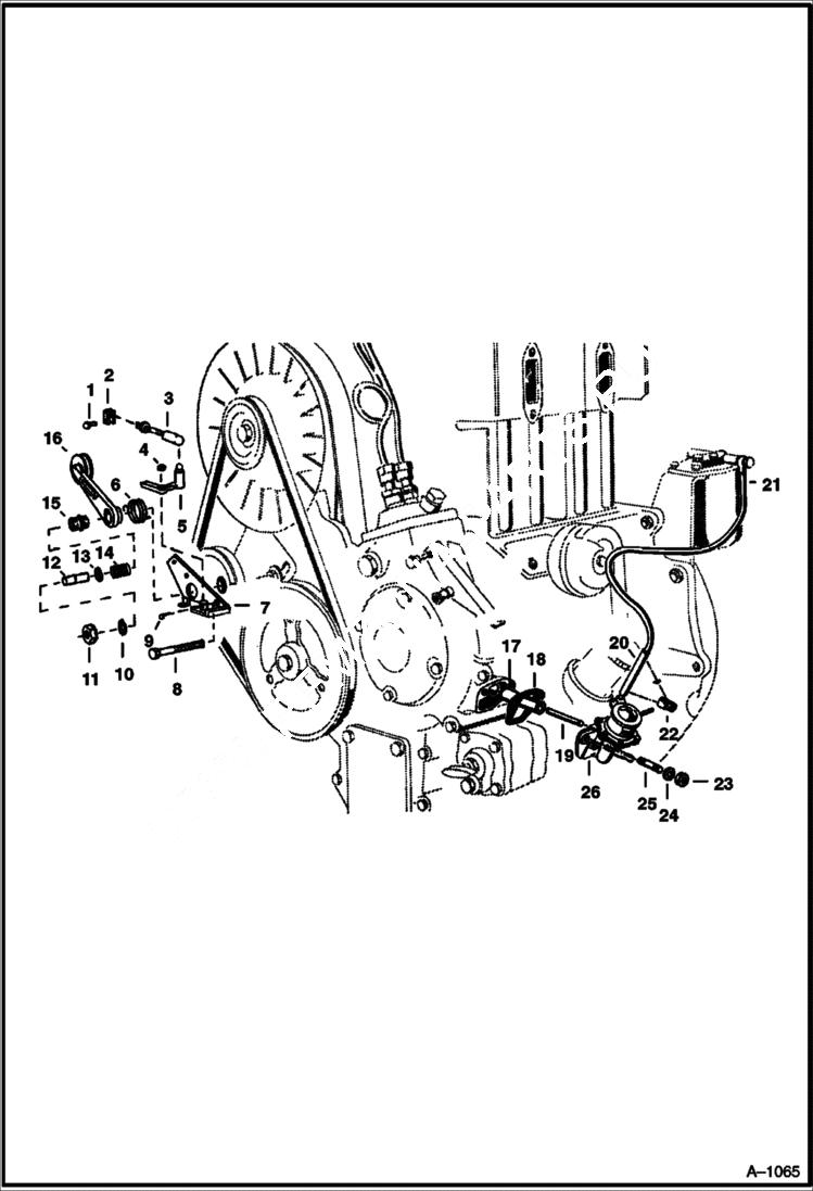 Схема запчастей Bobcat 500s - SHUT DOWN & FUEL PUMP F2L310 Deutz Diesel POWER UNIT