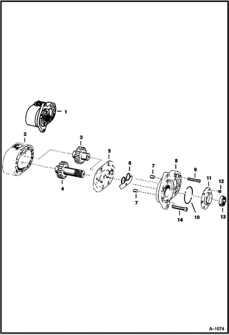 Схема запчастей Bobcat 600s - HYDRAULIC PUMP Wedster #116YC053 - LC HYDRAULIC SYSTEM