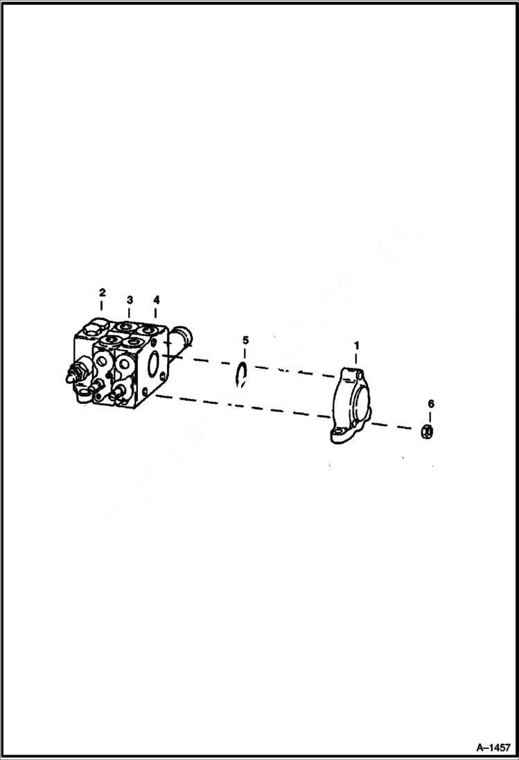 Схема запчастей Bobcat 300s - VALVE SECTION - OUTLET Husco HYDRAULIC SYSTEM