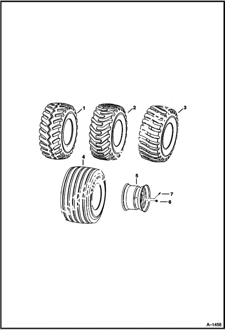 Схема запчастей Bobcat 900s - TIRES & RIMS ACCESSORIES & OPTIONS