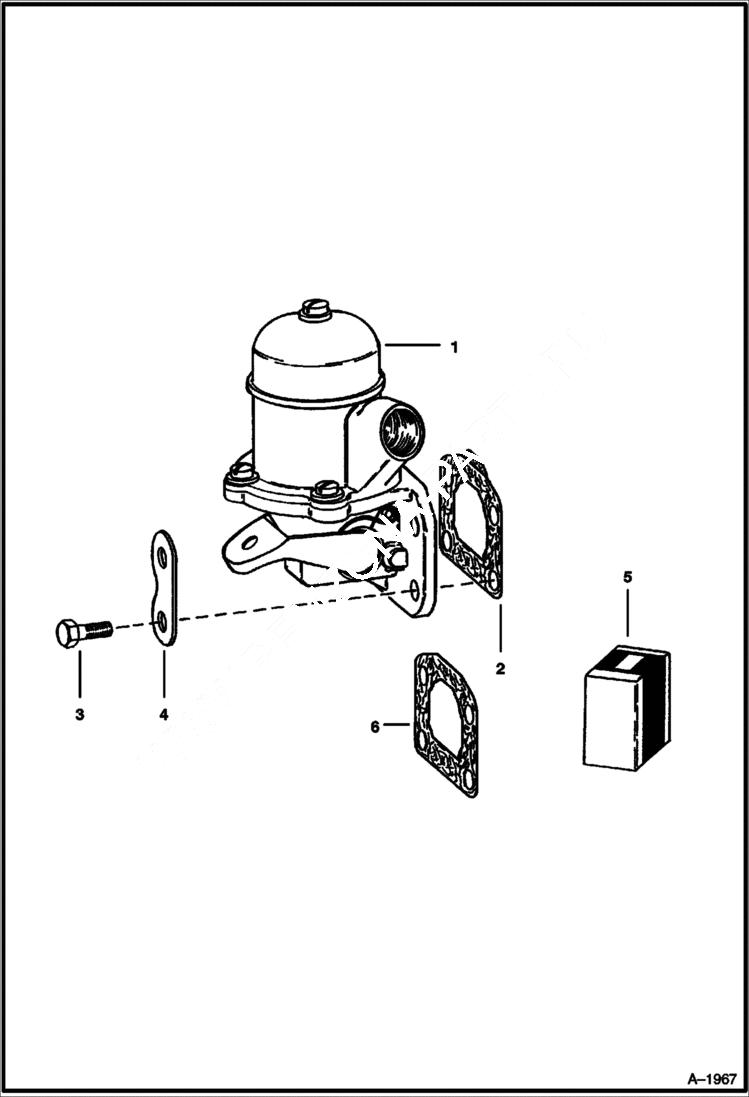 Схема запчастей Bobcat Articulated Loaders - FUEL PUMP POWER UNIT