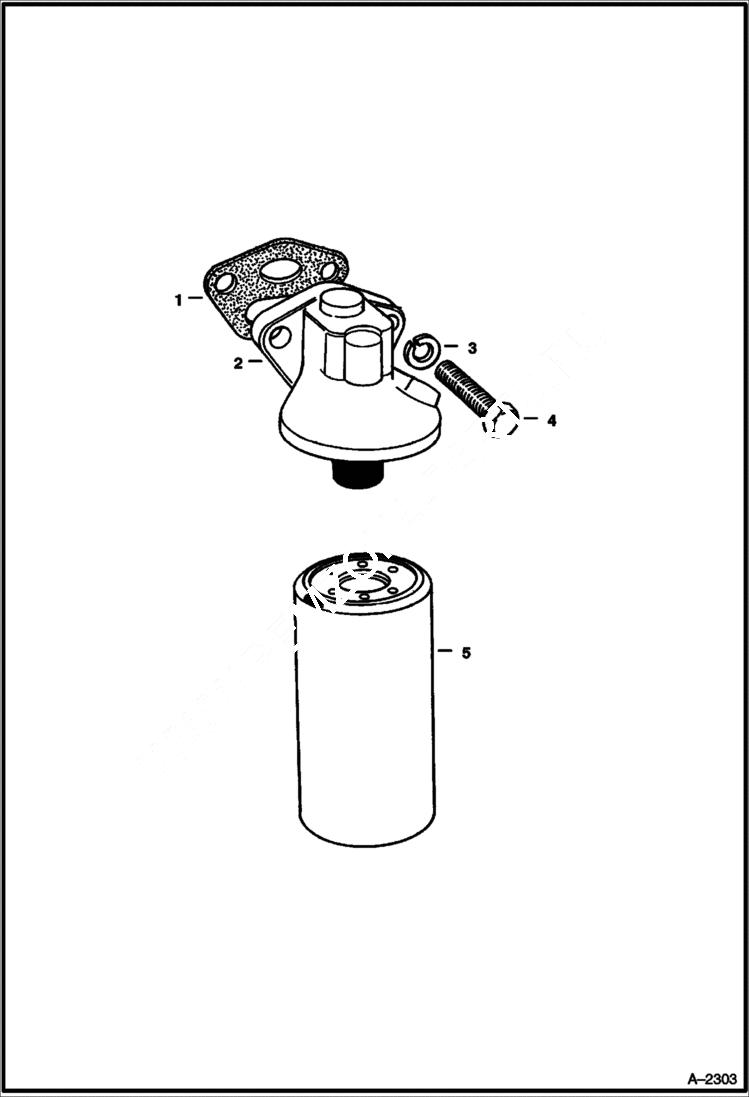 Схема запчастей Bobcat 800s - ENGINE OIL FILTER POWER UNIT