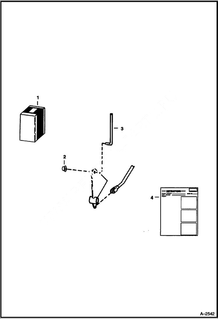 Схема запчастей Bobcat 300s - AUXILIARY PEDAL LATCH ACCESSORIES & OPTIONS